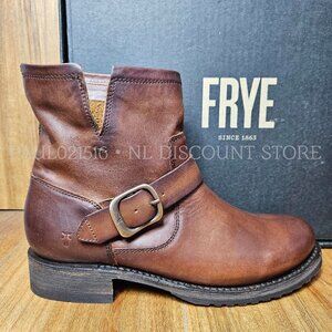 FRYE Women's Veronica Leather Bootie ~ Tan (Dark Brown) ~ Size US 8